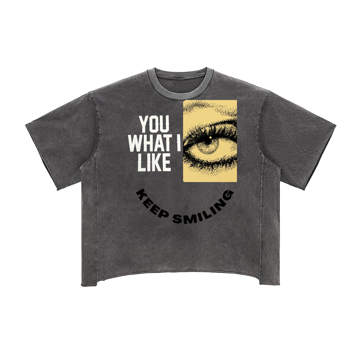Raw Edge Snow Washed Boxy T-Shirt