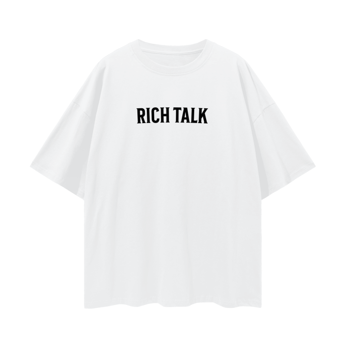 Rich Talk Oversize Deep Drop Shoulder Tee - 190 GSM