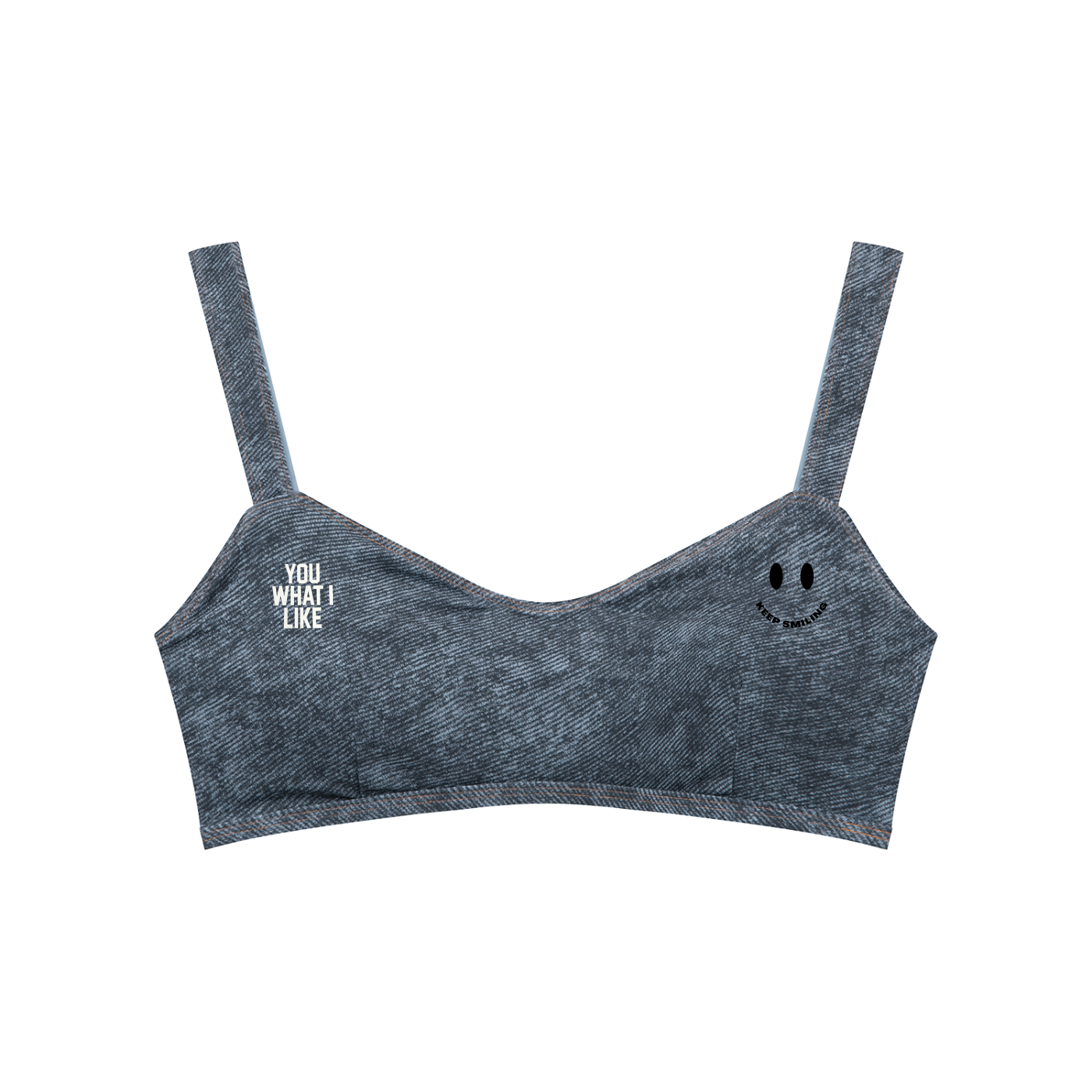 Women's Faux Denim Sports Bra