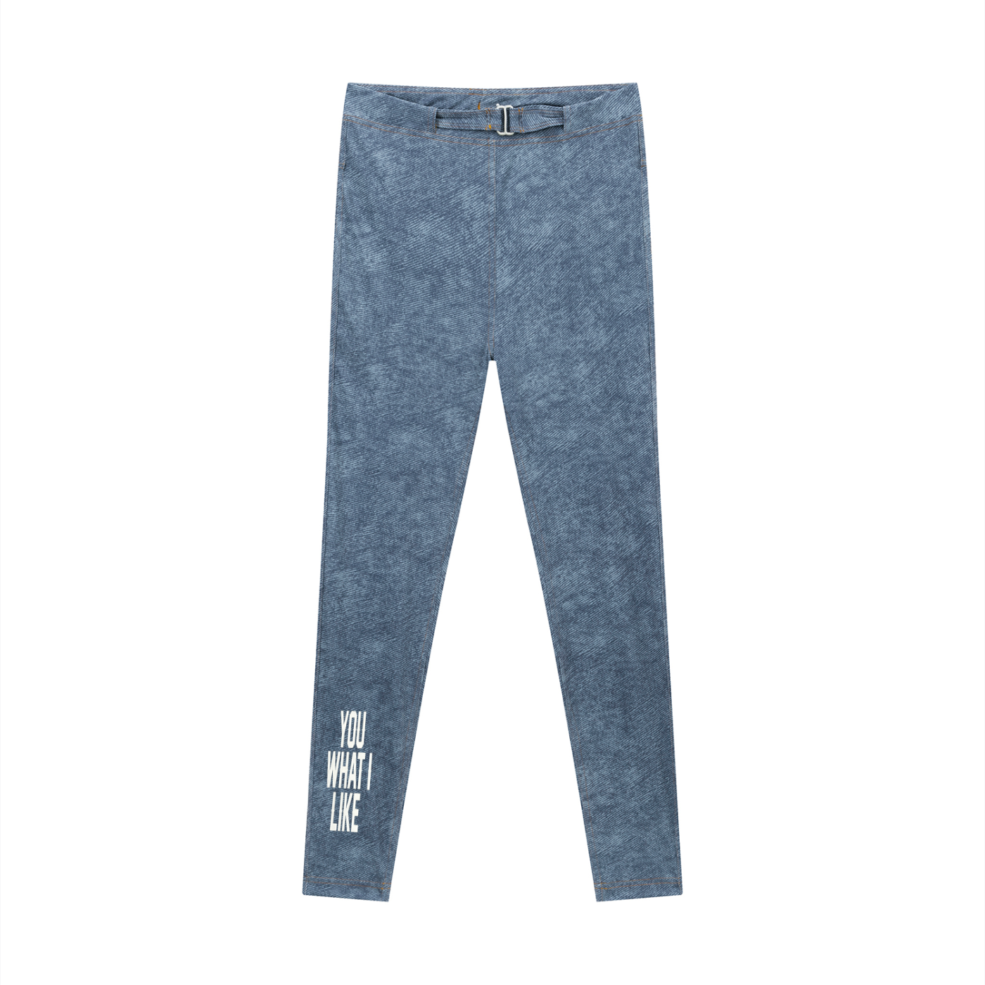 Women's Faux Denim Zip-Fly Leggings
