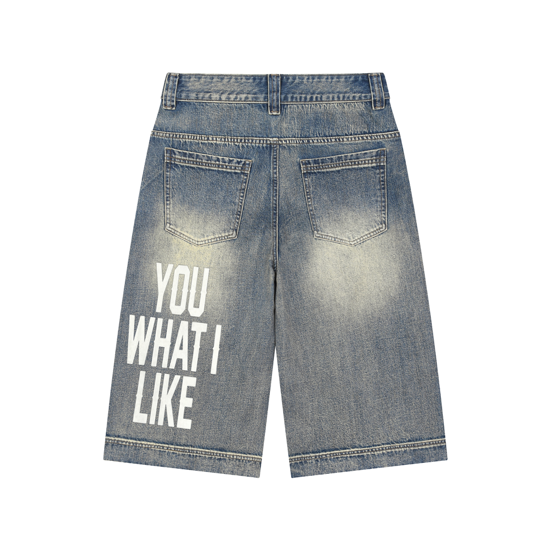 Vintage Wash Baggy Denim Shorts