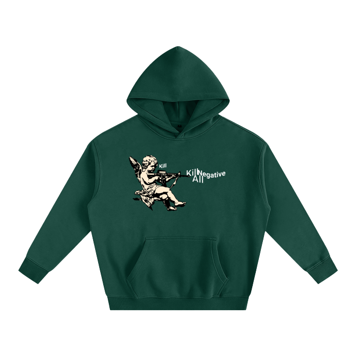 Kill All Negative Oversize Fleeced Hoodie