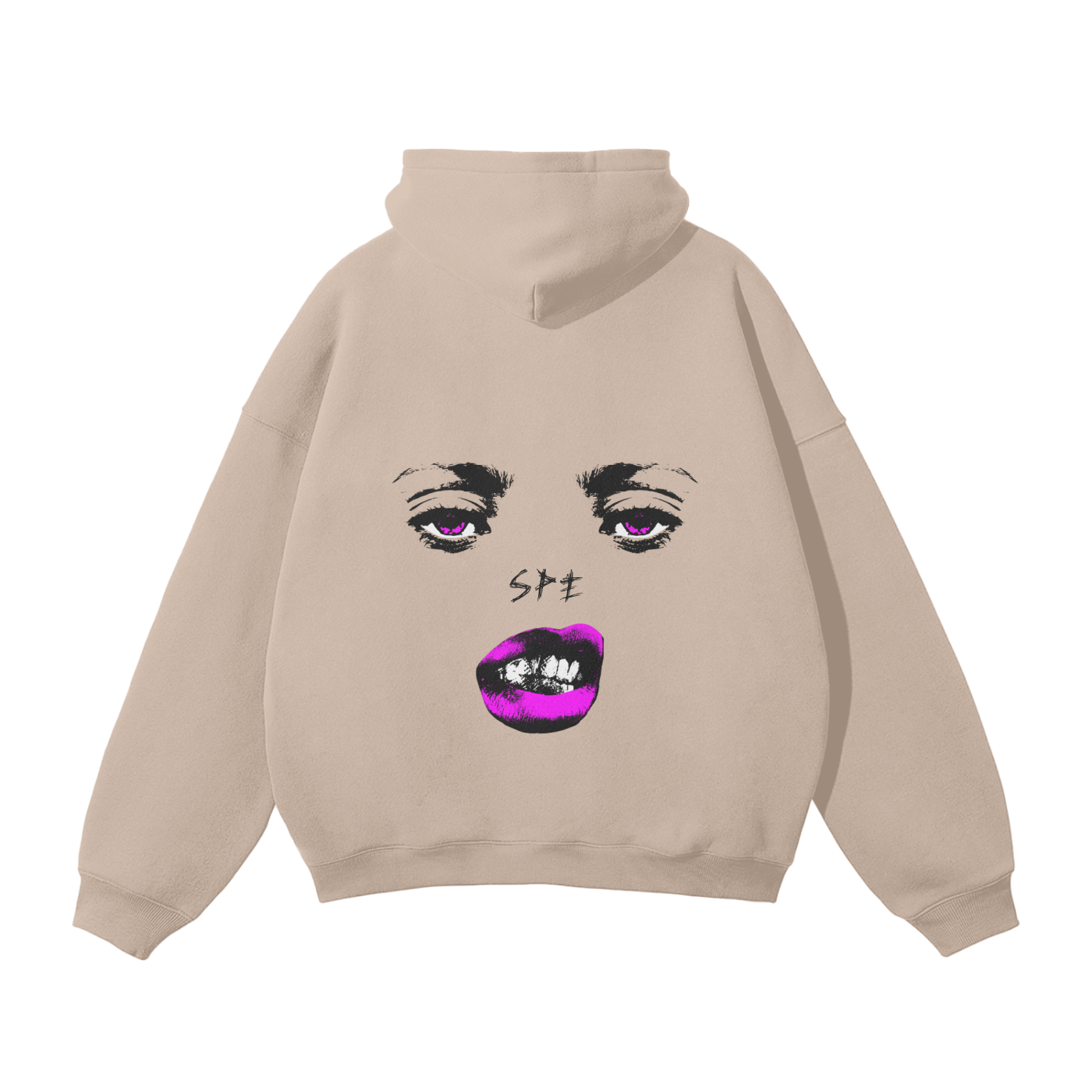 Streetwear Unisex Oversized Solid Color Fleece Hoodie