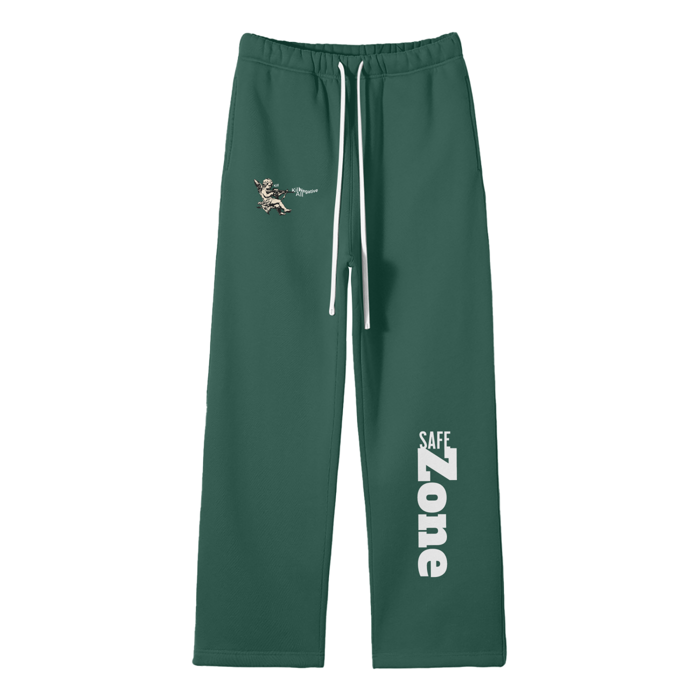 Kill All Negative Oversize Fleeced Leg Pants