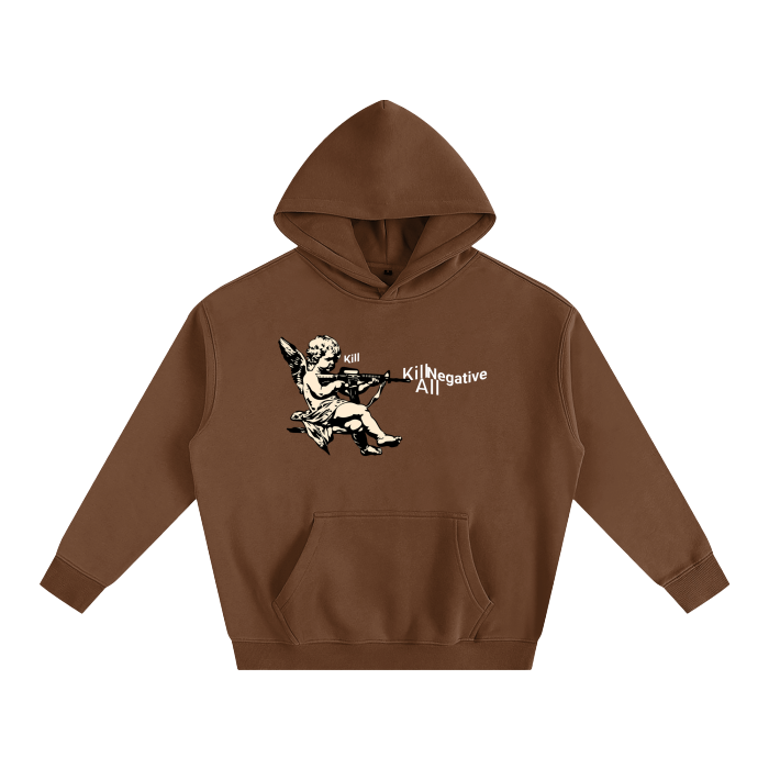 Kill All Negative Oversize Fleeced Hoodie