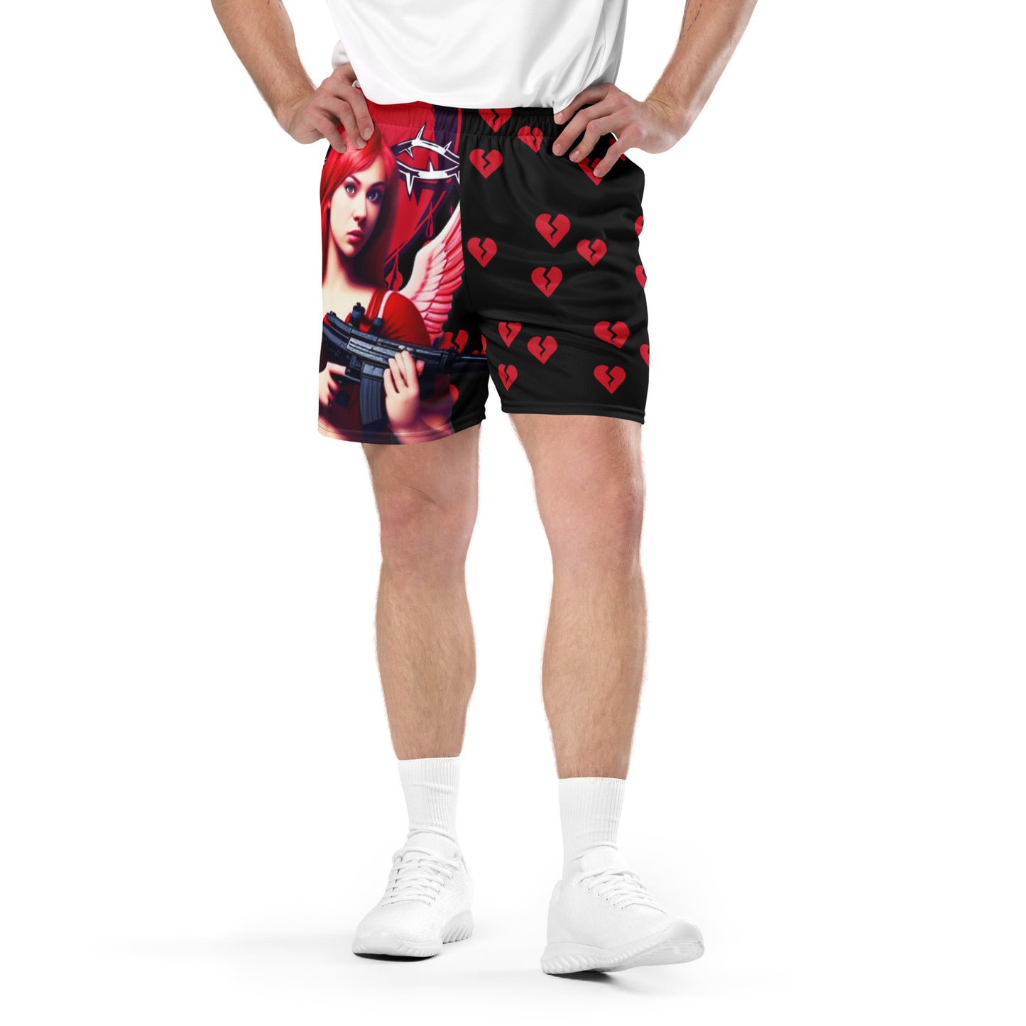 Fu*k Cupid Unisex mesh shorts