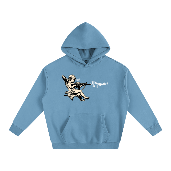 Kill All Negative Oversize Fleeced Hoodie