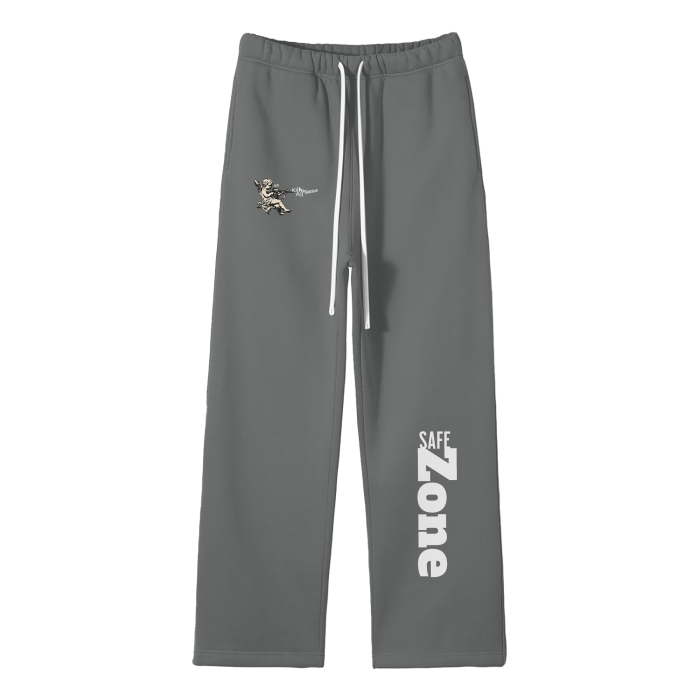 Kill All Negative Oversize Fleeced Leg Pants