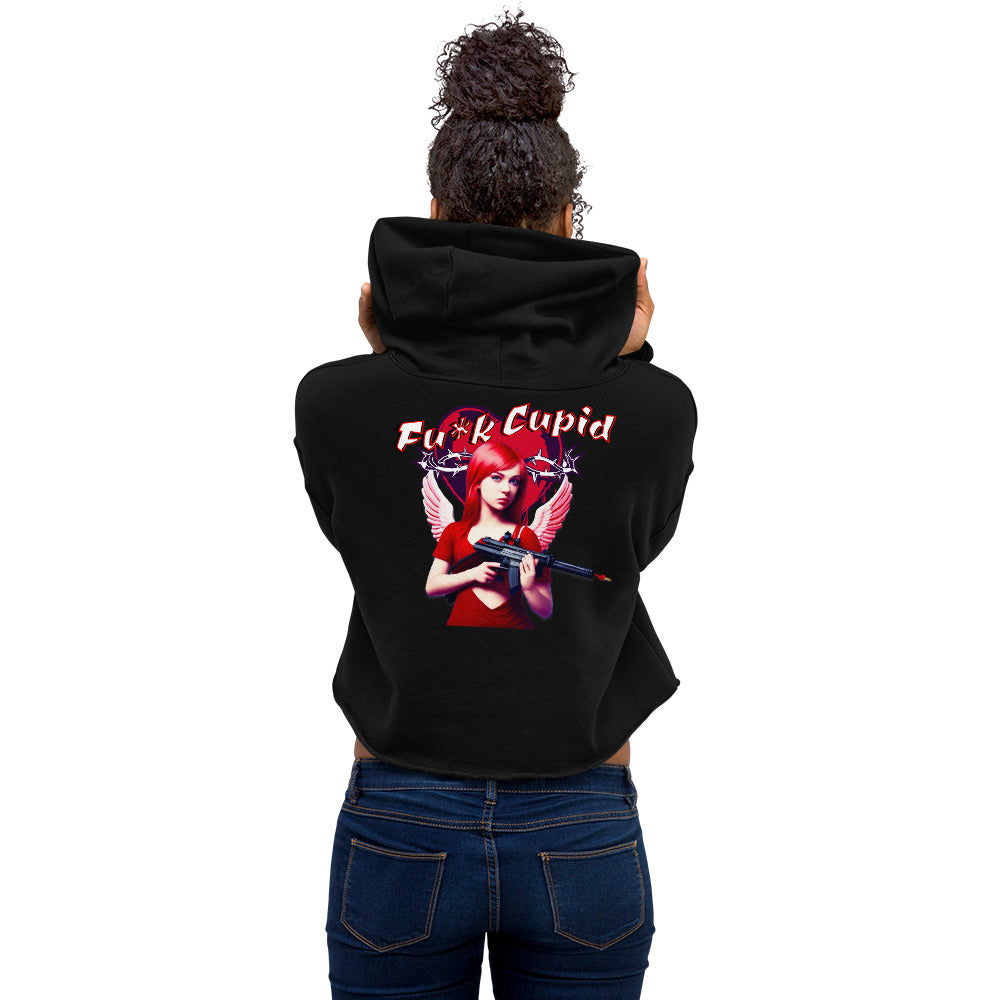 Fu*k Cupid Crop Hoodie