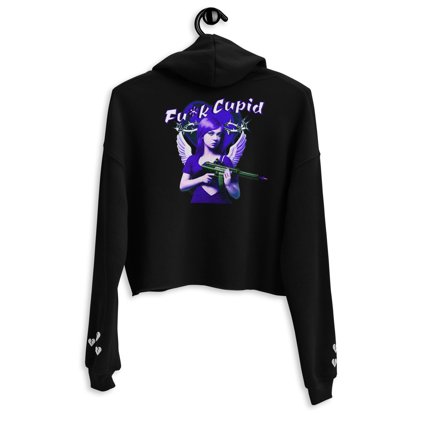 Fu*k Cupid crop Hoodie