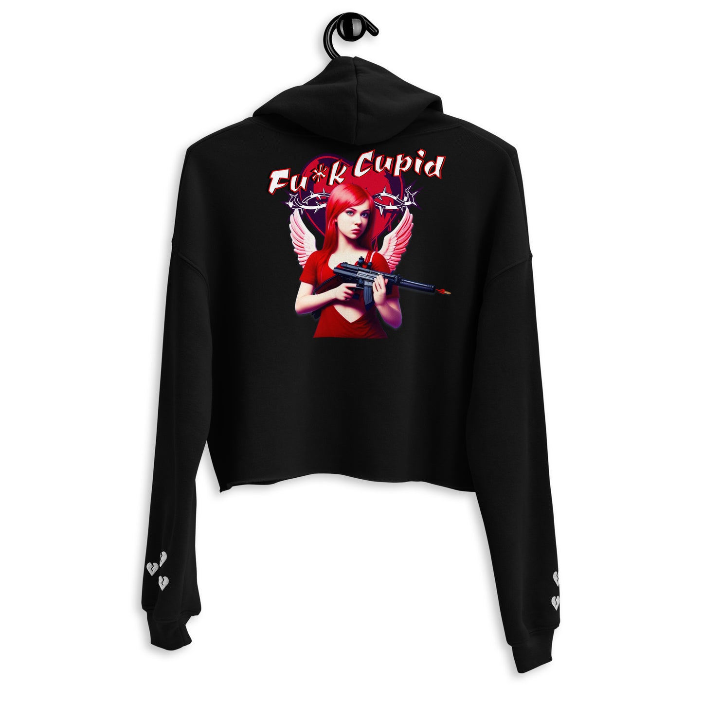 Fu*k Cupid Crop Hoodie